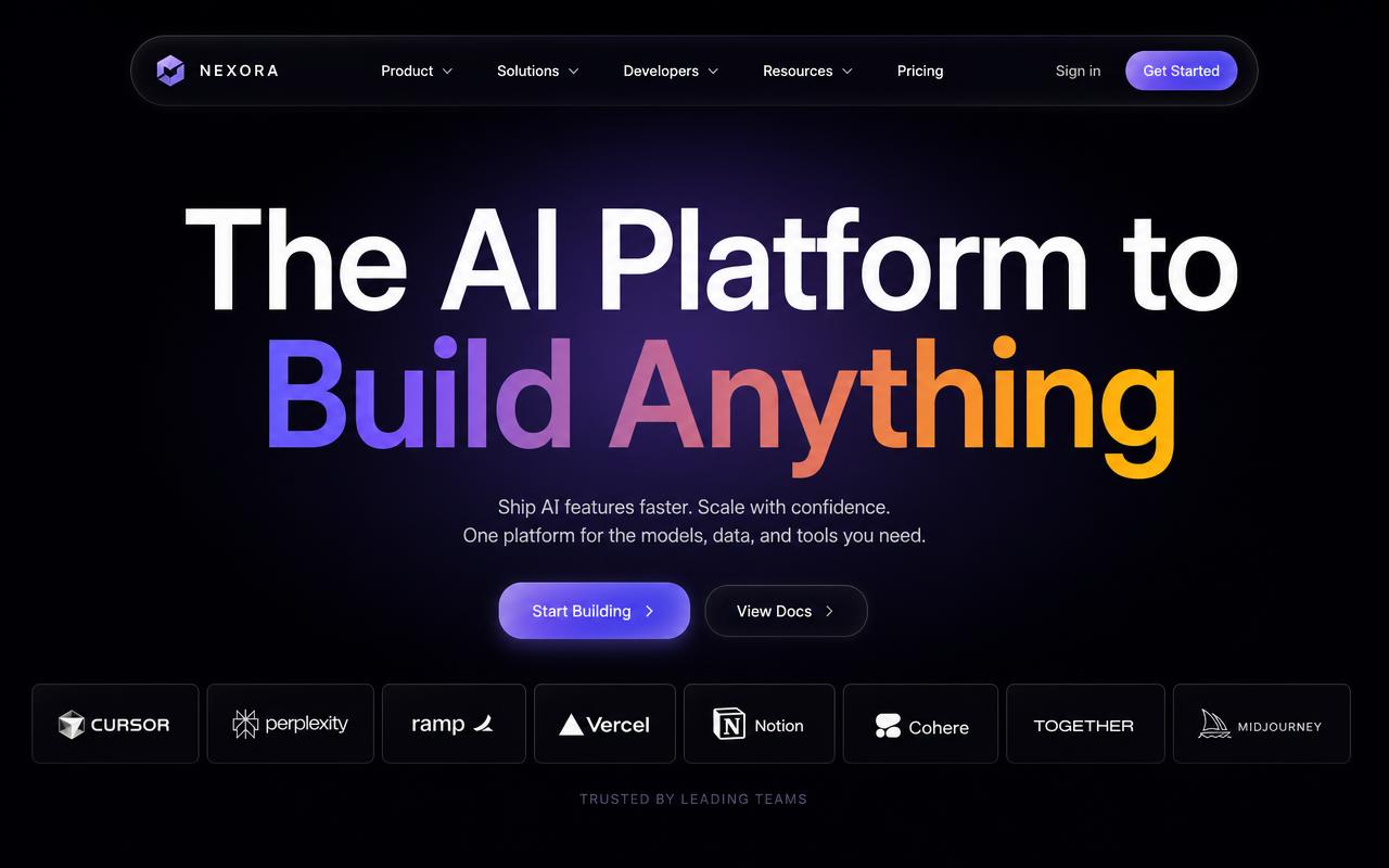 AI платформа / технологии website template preview