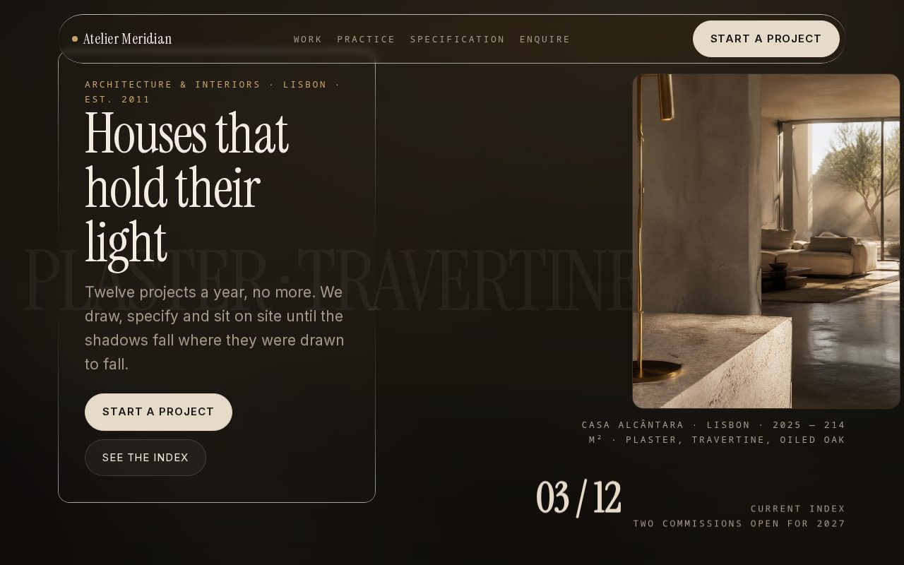 Архитектурно / имотно студио website template preview